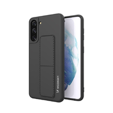 Samsung S21+ Plus Wozinsky Kickstand flexibilis szilikon tok fekete