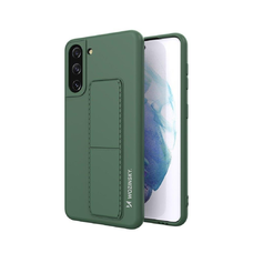 Samsung S21+ Plus Wozinsky Kickstand flexibilný silikónový kryt tmavozelený