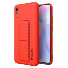 Xiaomi Redmi 9A Wozinsky Kickstand flexibilný silikónový kryt červený Xiaomi Redmi 9A Wozinsky Kickstand flexibilný silikónový kryt červený