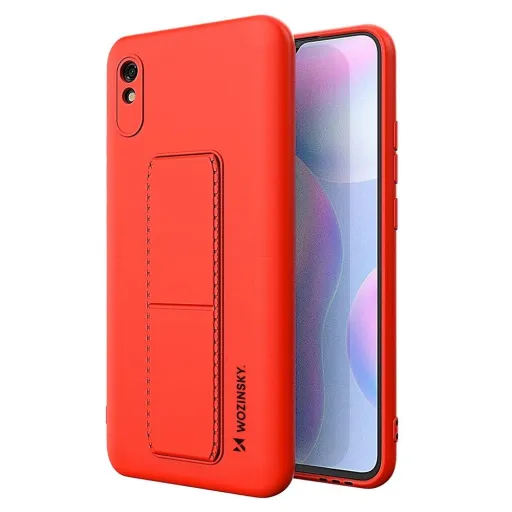 Xiaomi Redmi 9A Wozinsky Kickstand flexibilis szilikon tok piros