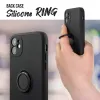 iPhone 11 Szilikon tok hátlapi gyűrűvel fekete - 1. kép