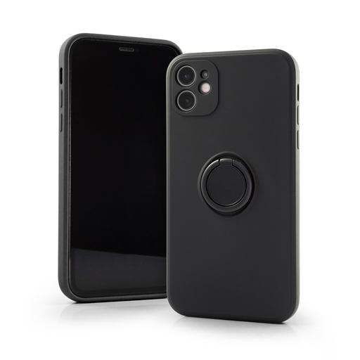 iPhone 11 Szilikon tok hátlapi gyűrűvel fekete iPhone 11 Szilikon tok hátlapi gyűrűvel fekete