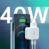 Cloetech Hálózati töltő adapter 2x USB Type-C aljzattal PD 40W 3A fehér (PD6009-EU) - 1. kép