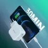 Cloetech Hálózati töltő adapter 2x USB Type-C aljzattal PD 40W 3A fehér (PD6009-EU) - 3. kép