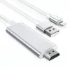 Choetech Lightning - HDMi átalakító adapter USB csatlakozóval 1.8m fehér (LH0020) - 0. kép