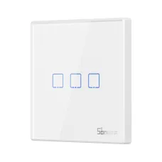 Sonoff T2EU3C-RF Három csatornás érintős villanykapcsoló Wi-Fi 433MHz Vezeték nélküli RF távirányító fehér (M0802030011)