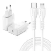 Dux Ducis Hálózati töltő adapter USB Type-C PD 20W + USB Type-C - Lightning 1m fehér - 0. kép