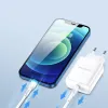 Dux Ducis Hálózati töltő adapter USB Type-C PD 20W + USB Type-C - Lightning 1m fehér - 1. kép