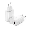 Dux Ducis Hálózati töltő adapter USB és USB Type-C PD 20W, QC 18W fehér - 0. kép