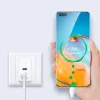 Dux Ducis Hálózati töltő adapter USB és USB Type-C PD 20W, QC 18W fehér - 3. kép