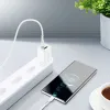 Dux Ducis PPS Super Si Hálózati töltő adapter USB és USB Type-C PD 30W, QC 18W fehér (C80) - 0. kép