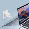 Dux Ducis PPS Super Si Hálózati töltő adapter USB és USB Type-C PD 30W, QC 18W fehér (C80) - 3. kép