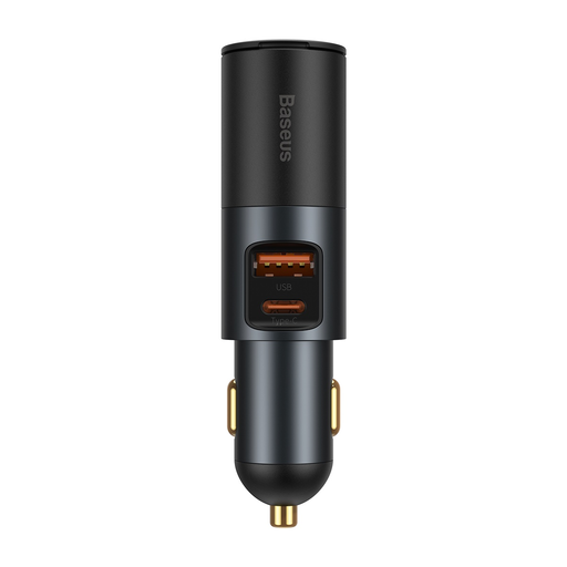 Baseus Share Together Autós szivargyújtós töltő USB / USB Type-C / 120W QC PD szürke