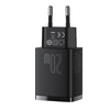 Baseus Compact hálózati töltő adapter USB Type-C / USB-A 20W 3A PD QC3.0 fekete (CCXJ-B01) - 2. kép