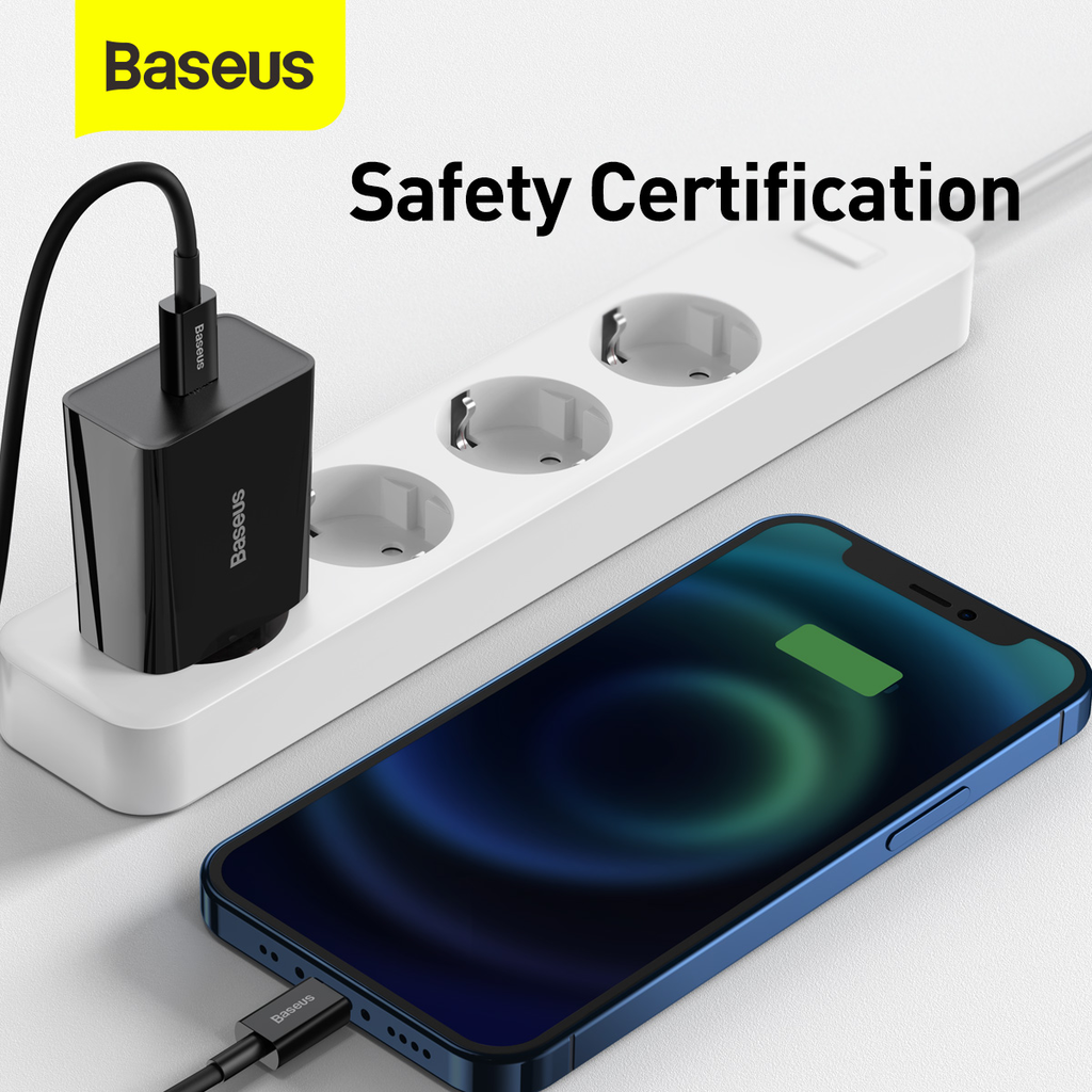 Baseus Speed Mini Hálózati töltő adapter USB Type-C 20W 3A PD QC fekete (CCFS-SN01) - 13