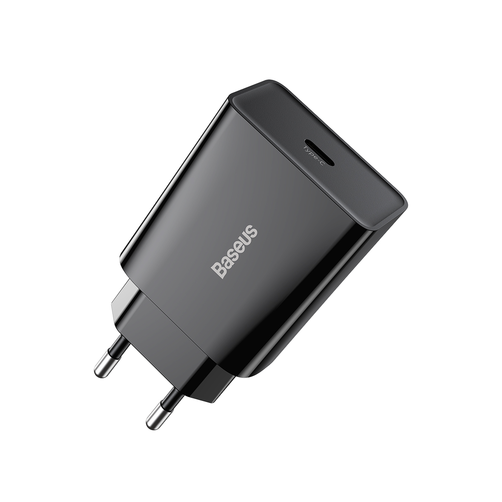 Baseus Speed Mini Hálózati töltő adapter USB Type-C 20W 3A PD QC fekete (CCFS-SN01) - 4