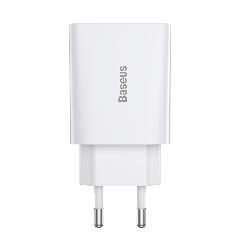 Baseus Speed Mini Hálózati töltő adapter USB Type-C 20W 3A PD QC fehér (CCFS-SN02) - 1