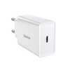Baseus Speed Mini Hálózati töltő adapter USB Type-C 20W 3A PD QC fehér (CCFS-SN02) - 1. kép