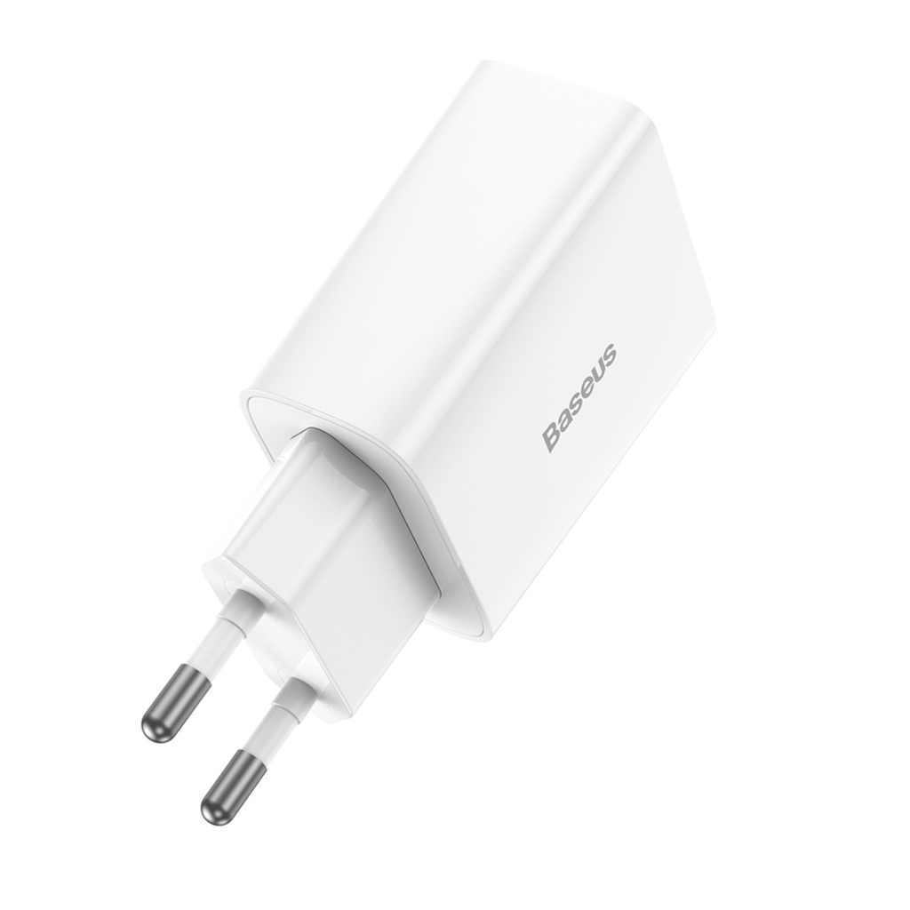 Baseus Speed Mini Hálózati töltő adapter USB Type-C 20W 3A PD QC fehér (CCFS-SN02) - 4
