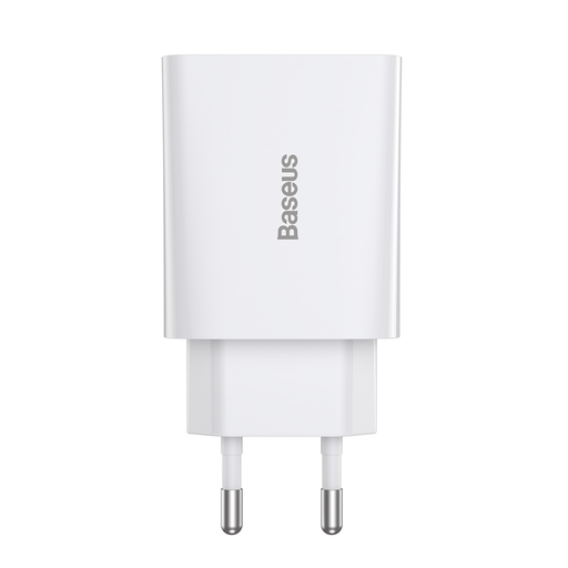 Baseus Speed Mini Hálózati töltő adapter USB Type-C 20W 3A PD QC fehér (CCFS-SN02)