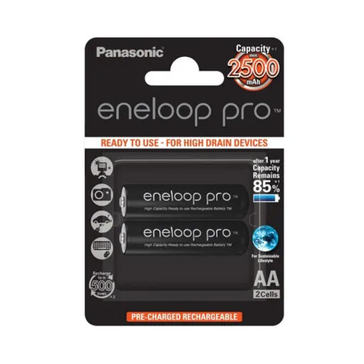 Panasonic Eneloop Pro újratölthető elem R6/AA 2500mAh - 2db Blister