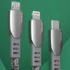 Dudao USB - Micro USB Zinc Alloy 5A 1m USB kábel szürke (L3PROM) - 3. kép