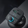 Ugreen FM Transmitter Bluetooth 5.0 és autós telefon töltő 3xUSB, TF, SD kártyaolvasó 4.8A fekete (CD229) - 0. kép