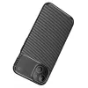 iPhone 13 Armored szénszál mintájú TPU tok fekete - 1. kép