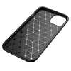 iPhone 13 Armored szénszál mintájú TPU tok fekete - 3. kép