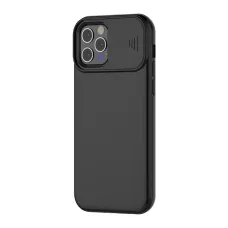 iPhone 13 Pro Max matt TPU tok kameralencse védővel fekete (ip13-pro-max-tpu-lens-black)