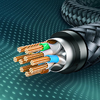 Ugreen NW150 Cat 7 F/FTP Braid Ethernet RJ45 kábel 3m (fekete) - 3. kép
