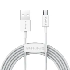 Baseus Superior Series USB - micro USB gyorstöltő adatkábel 2A 2m fehér (CAMYS-A02)