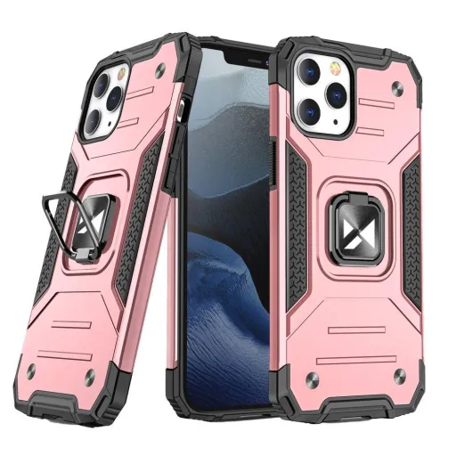 iPhone 13 Wozinsky Ring Armor Case Kickstand telefontok rózsaszín