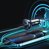 Choetech autós szivargyújtós gyorstöltő USB Type C PD / USB QC3.0 3A 36W fekete (TC0005) - 1. kép