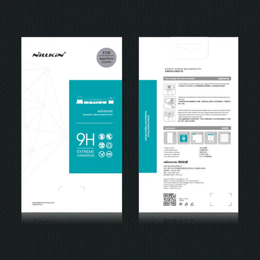 iPhone 13 Pro / iPhone 13 / iPhone 14 Nillkin Amazing H kijelzővédő 9H üvegfólia - 3