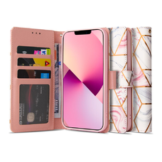 iPhone 13 Pro Max Tech-Protect Wallet fliptok Márvány mintás