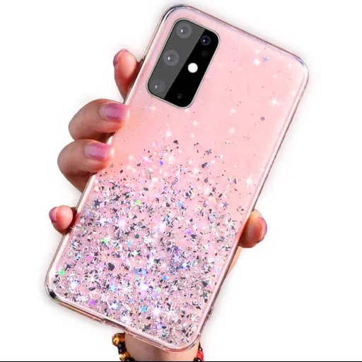 Samsung Galaxy A22 4G Brilliant Clear csillogó tok pink Samsung Galaxy A22 4G Brilliant Clear csillogó tok pink