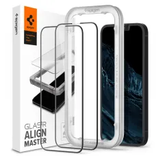 iPhone 13 / 13 Pro / 14 Spigen Alm Glass FC 2x üvegfólia fekete (AGL03387)