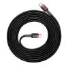 Baseus Cafule kábel USB Type-C - USB Type-C - PD 2.0 60W 3A QC 3.0 2m fekete/ piros - 1. kép