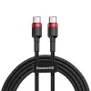Baseus Cafule kábel USB Type-C - USB Type-C - PD 2.0 60W 3A QC 3.0 2m fekete/ piros - 0. kép