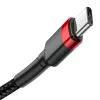Baseus Cafule kábel USB Type-C - USB Type-C - PD 2.0 60W 3A QC 3.0 2m fekete/ piros - 2. kép