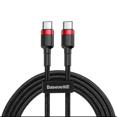 Baseus Cafule kábel USB Type-C - USB Type-C - PD 2.0 60W 3A QC 3.0 2m fekete/ piros