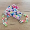 iPhone 11 Pro Color Chain rugalmas géltok láncos függővel színes (multicolour 2) - 3. kép