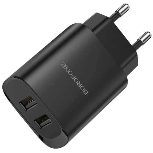 Borofone BN2 Hálózati töltő adapter 2xUSB 2.1A fekete