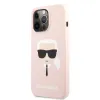 iPhone 13 Pro Karl Lagerfeld Head Silicone KLHCP13LSLKHP tok Light Pink - 4. kép