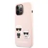 iPhone 13 Pro Karl Lagerfeld KLHCP13LSSKCI Karl Choupette Liquid Silicone tok pink - 4. kép