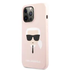 iPhone 13 Pro Max Karl Lagerfeld Head Silicone KLHCP13XSLKHP tok Light Pink