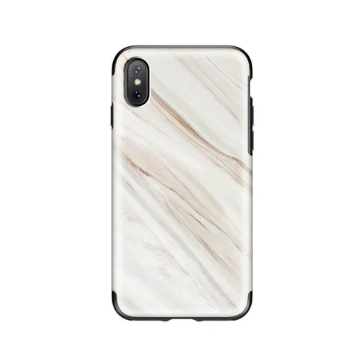 ROCK Origin Series iPhone X tok White Marble mintával