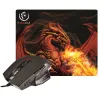 Rebeltec Red Dragon Vezetékes USB egér és egérpad - 1. kép