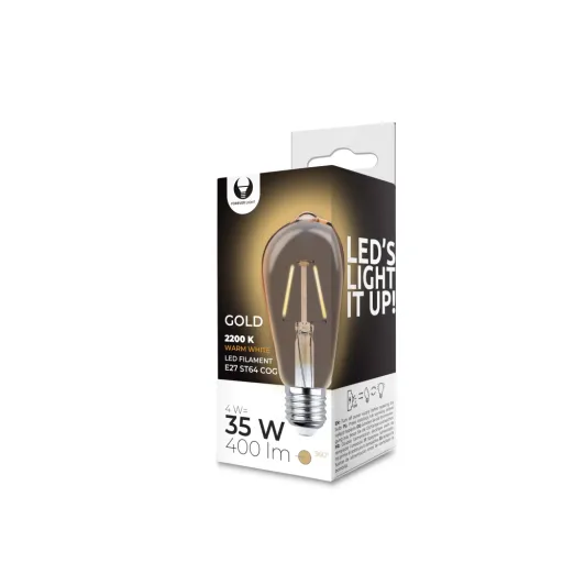 Forever Light COG Izzó E27 ST64 4W 230V 2200K 400lm vintage, dekor, Edison